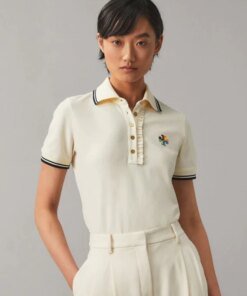 Tory Burch Ruffle Polo Shirt