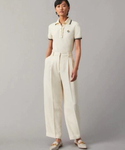 Tory Burch Ruffle Polo Shirt