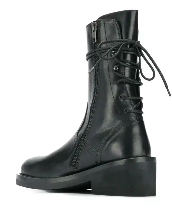 Ann Demeulemeester Reverse Lace Up Ankle Boots
