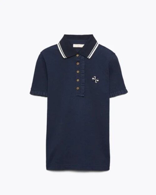 Tory Burch Ruffle Polo Shirt