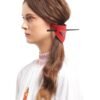 Prada Red Leather Hair Clip