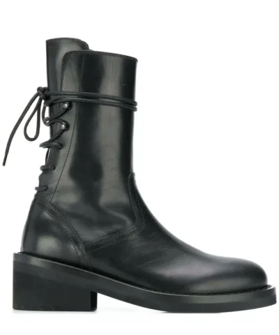 Ann Demeulemeester Reverse Lace Up Ankle Boots