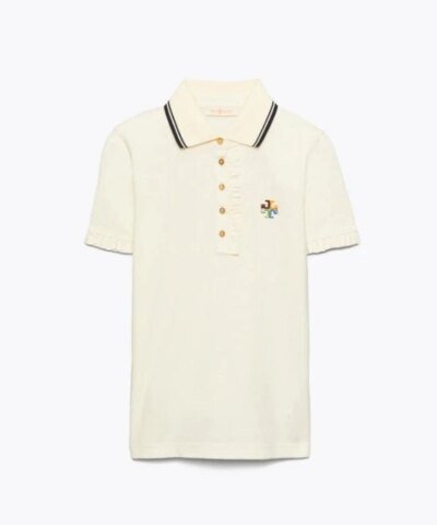 Tory Burch Ruffle Polo Shirt