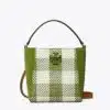 Tory Burch Mcgraw Woven Plaid Small Bucket Bag