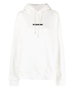 Jil Sander Logo-Print Cotton-Jersey Hooded Sweatshirt