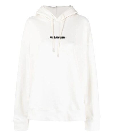 Jil Sander Logo-Print Cotton-Jersey Hooded Sweatshirt