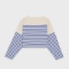 Celine Boxy Mariniere Sweater In Striped Cotton