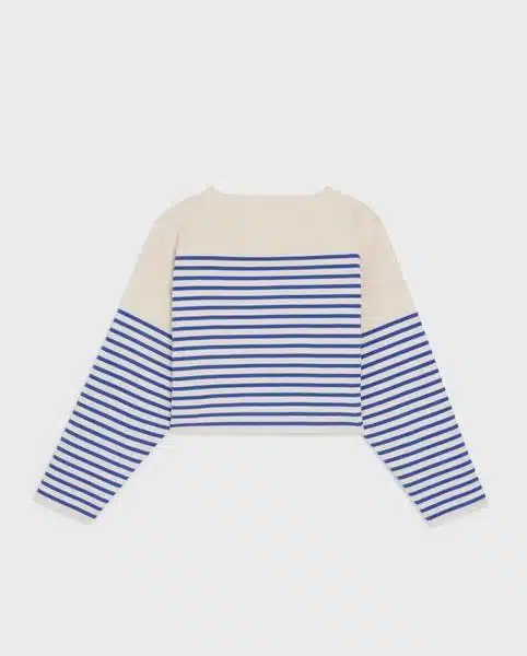 Celine Boxy Mariniere Sweater In Striped Cotton