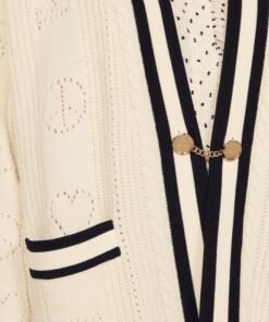 Sandro Pointelle Knit Coatigan