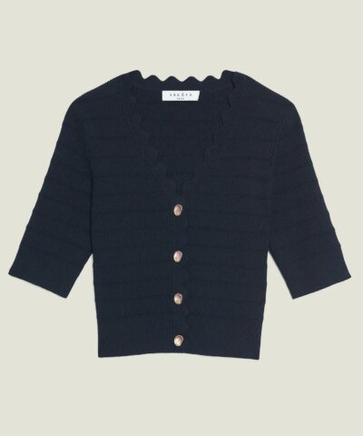 Sandro Knitted Sweater with Decorative Buttons