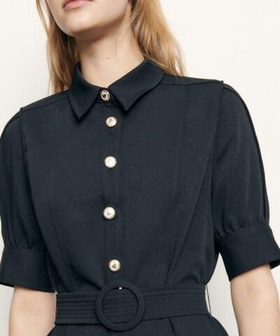 Sandro Shirt dress with decorative buttons