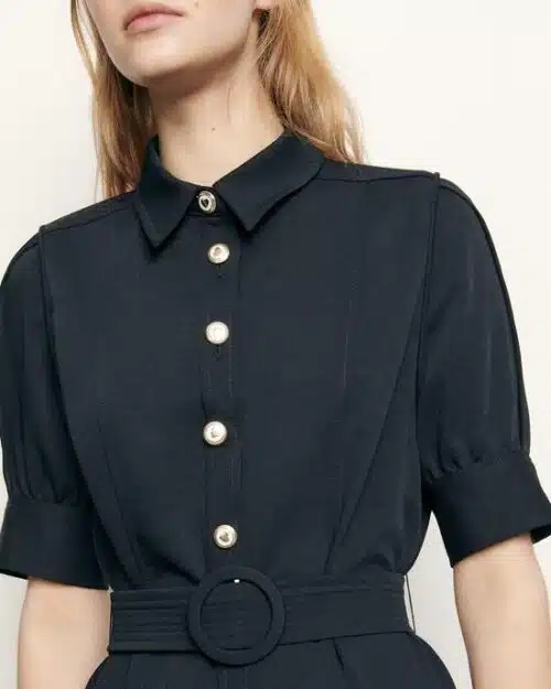 Sandro Shirt dress with decorative buttons