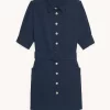 Sandro Shirt dress with decorative buttons