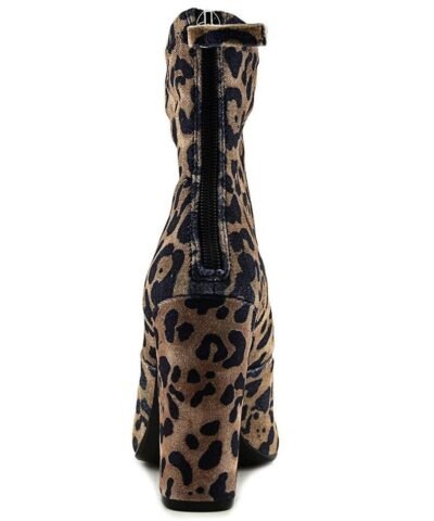 Steve Madden Edit Leopard Print Velvet Booties