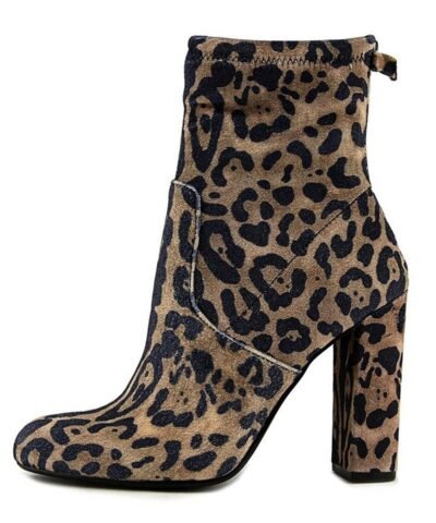 Steve Madden Edit Leopard Print Velvet Booties
