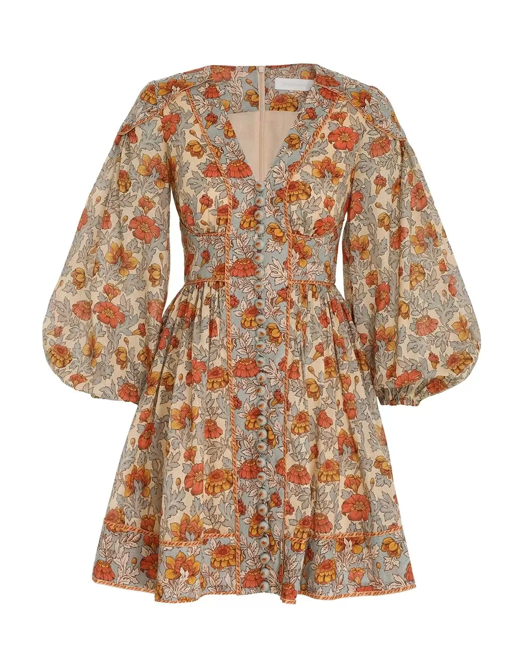 Zimmermann Andie Buttoned Mini Dress