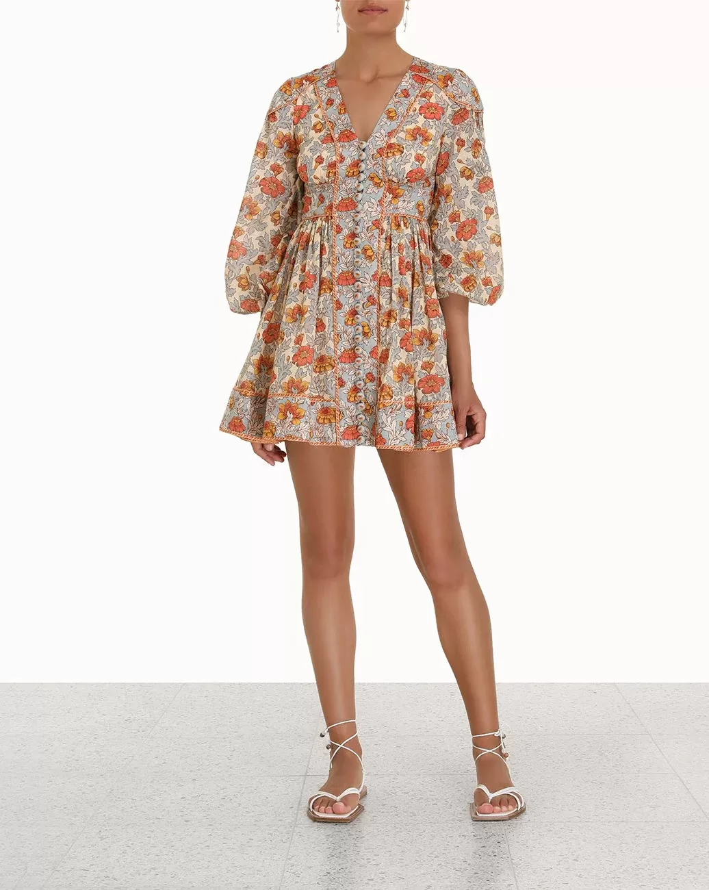 Zimmermann Andie Buttoned Mini Dress