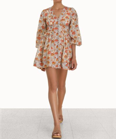 Zimmermann Andie Buttoned Mini Dress