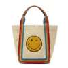 Anya Hindmarch Pont Small Stripe-Trimmed Canvas Tote Bag