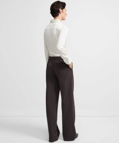 Theory Fitted Shirt In Stretch Silk