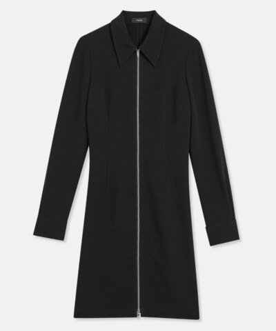 Theory Zip Shirtdress In Crepe