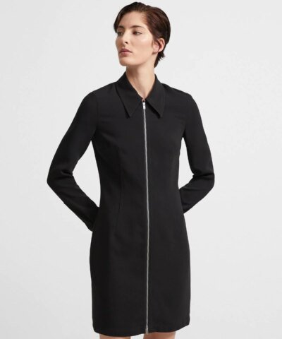 Theory Zip Shirtdress In Crepe
