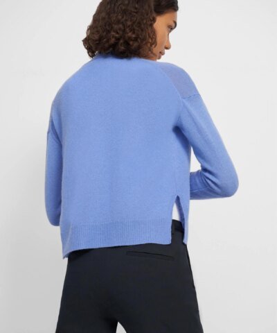 Theory Cropped Cardigan In Feather Cashmere