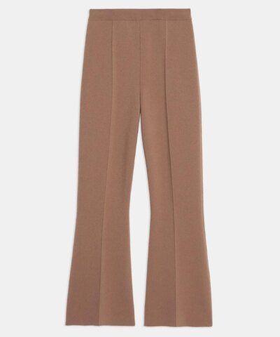 Theory Flare Pant in Empire Wool, Light Camel