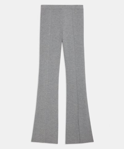 Theory Slit Demitria Pant in Double-Knit Jersey