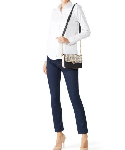 Tory Burch Chelsea Snake Embossed Crossbody Bag