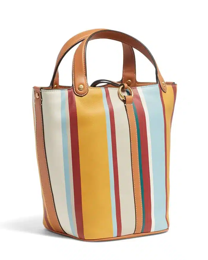 Tory Burch Miller Striped Bucket Bag