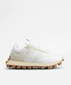 Tod's Men's Sneakers 1T In Suede And Fabric - White