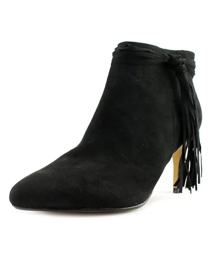 THALIA SODI Ts35 Alta Tassel Booties, Black