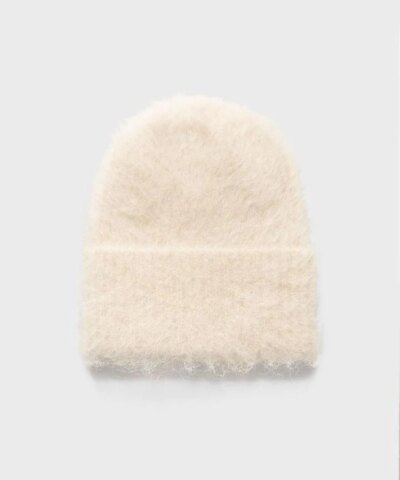 TOTÊME Alpaca Knit Beanie Off-White Melange