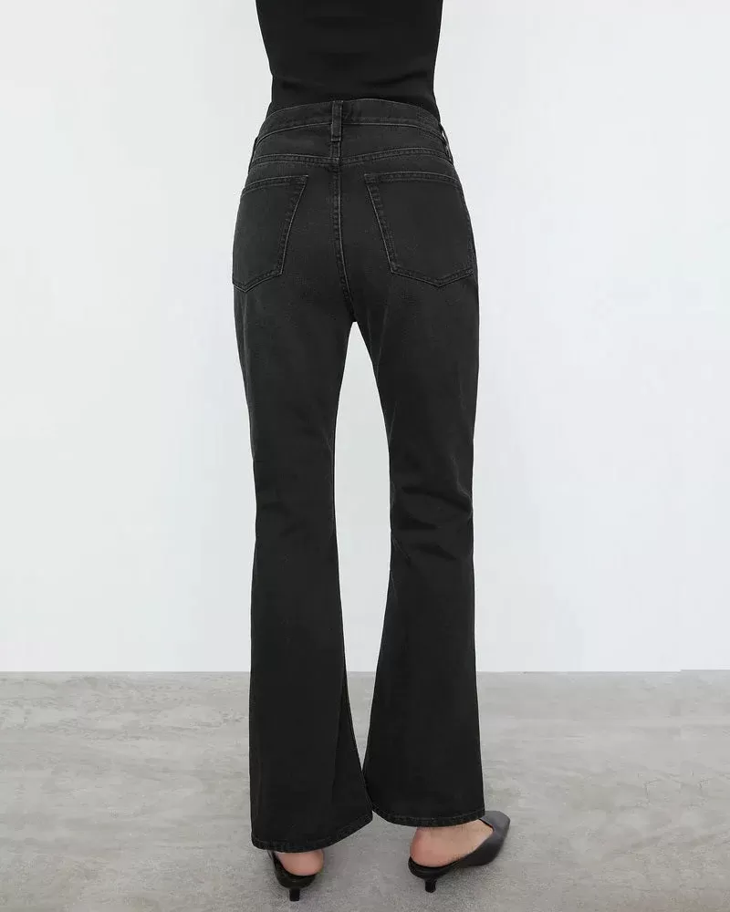 Toteme Cropped Kick Denim Faded Black