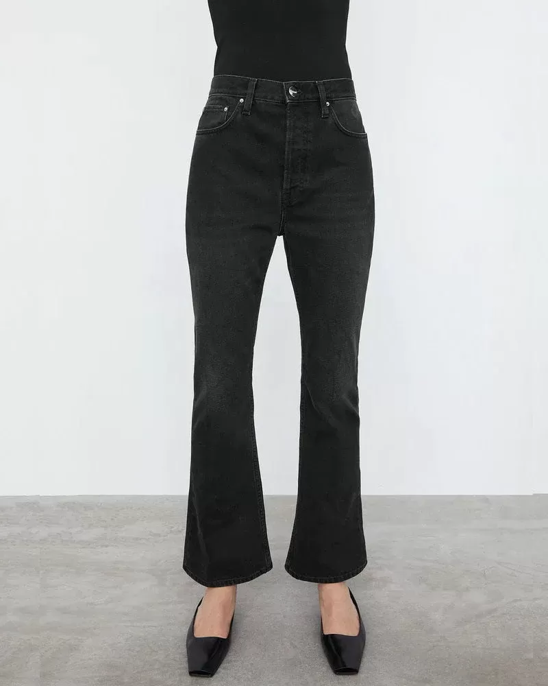 Toteme Cropped Kick Denim Faded Black