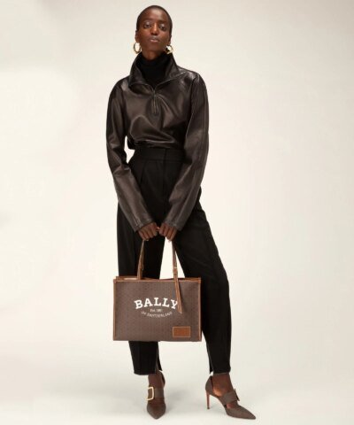 Bally Calie TPU Tote Bag In Brown