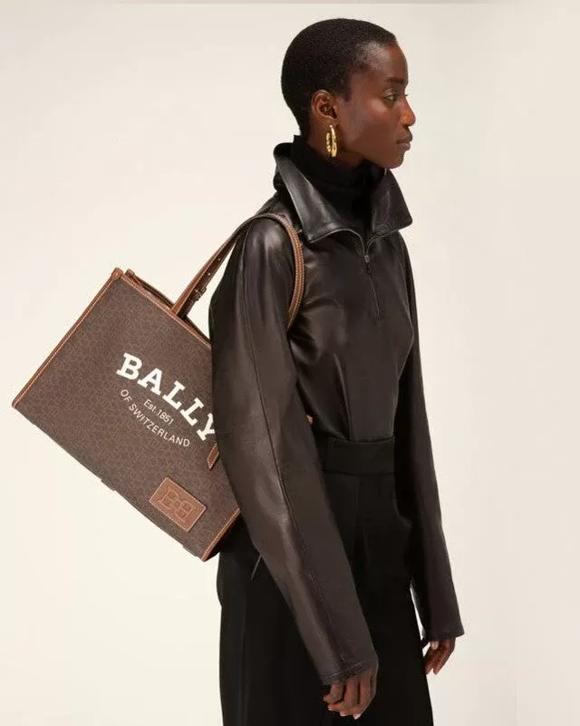 Bally Calie TPU Tote Bag In Brown