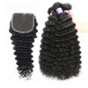 Cranberry Brazilian Virgin Curly Hair 3 Bundles With 4*4 Lace Closure