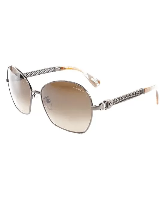 LANVIN 024 0Smq Brown Horn Sunglasses