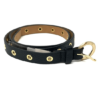 Michael Kors Women's Genuine Leather Skinny Grommet Belt