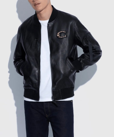 Coach X Michael B. Jordan Mummified Signature Reversible Leather Ma 1 Jacket