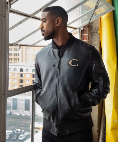 Coach X Michael B. Jordan Mummified Signature Reversible Leather Ma 1 Jacket