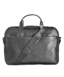 Men's Slim Faux-Leather Briefcase
