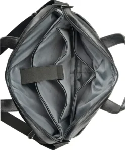 Men's Slim Faux-Leather Briefcase