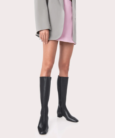 By Far Edie Black Leather Boots