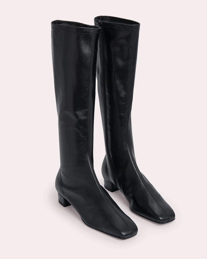 By Far Edie Black Leather Boots