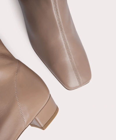 By Far Edie Nude Leather Boots