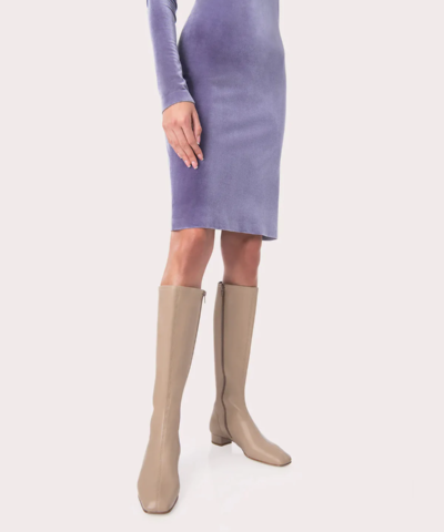 By Far Edie Nude Leather Boots