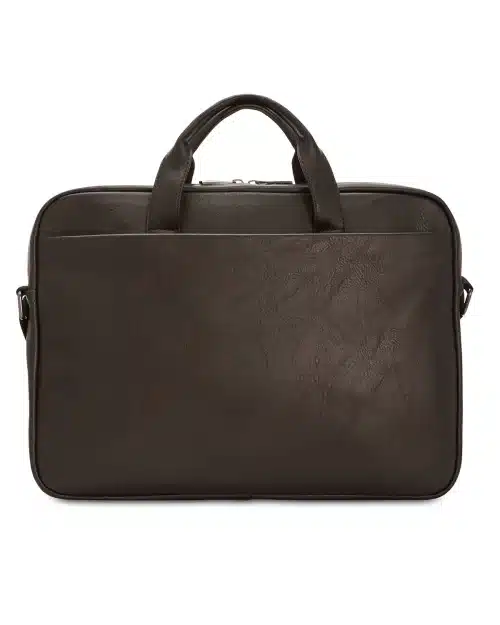 Men's Slim Faux-Leather Briefcase